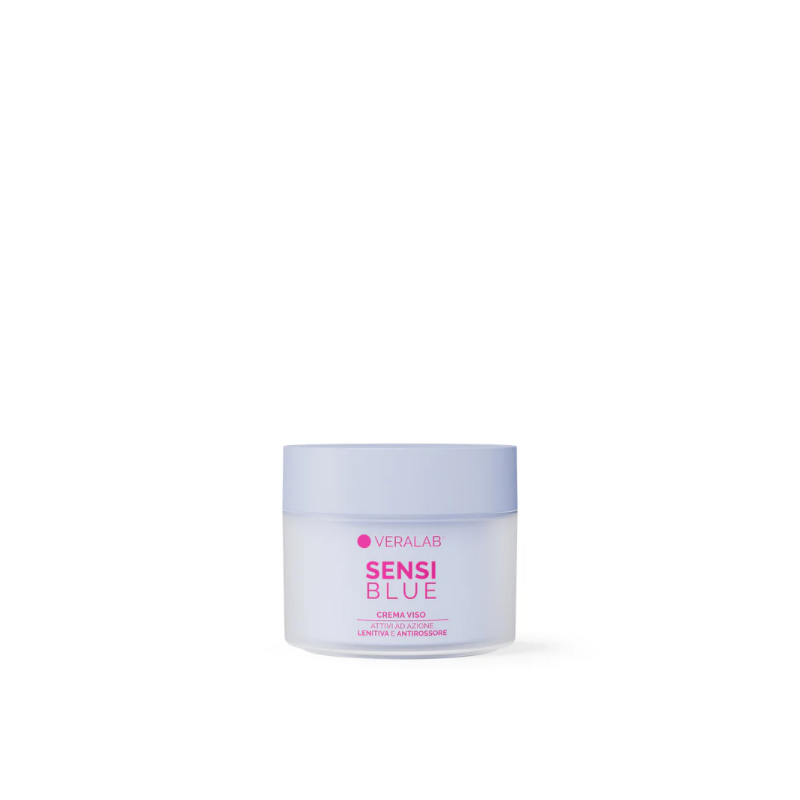 vasetto di Veralab Sensiblue Crema Viso Lenitiva e Antirossore 45ml