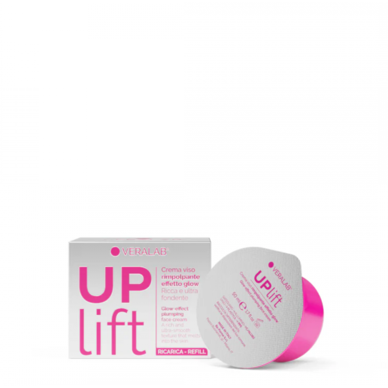 confezione di Veralab Uplift Crema Viso Rimpolpante Illuminante Ricarica 50ml