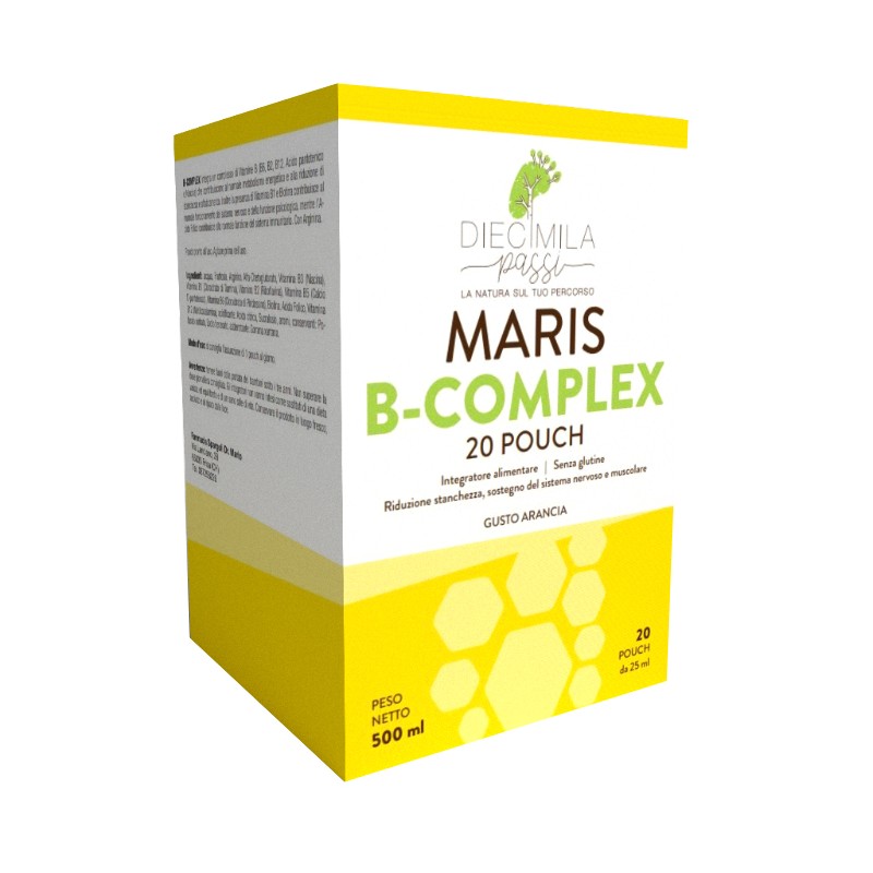 Maris B-complex integratore vitamine B per energia e concentrazione 20 pouch 25ml Maris B-complex integratore vitamine B per energia e concentrazione 20 pouch 25ml