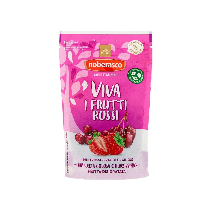 Viva I Frutti Rossi snack di frutta disidratata ricco di fibre 100 g Viva I Frutti Rossi snack di frutta disidratata ricco di fibre 100 g