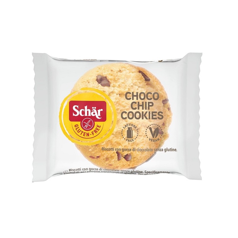 Schar Choco Chip Cookie biscotto senza glutine e lattosio snack monodose 22 g