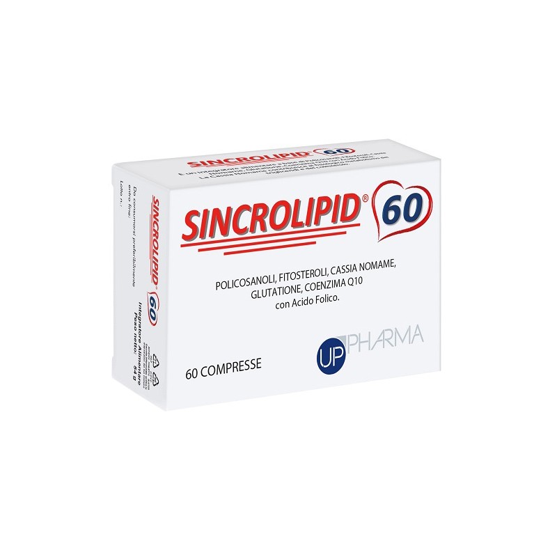 confezione di Sincrolipid Integratore per Colesterolo e Trigliceridi 60 Compresse