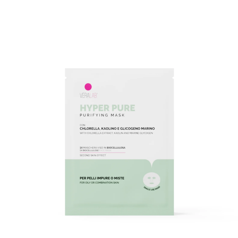 bustina di Veralab Hyper Pure Mask Maschera Viso in Biocellulosa Purificante 15ml bustina di Veralab Hyper Pure Mask Maschera Viso in Biocellulosa Purificante 15ml