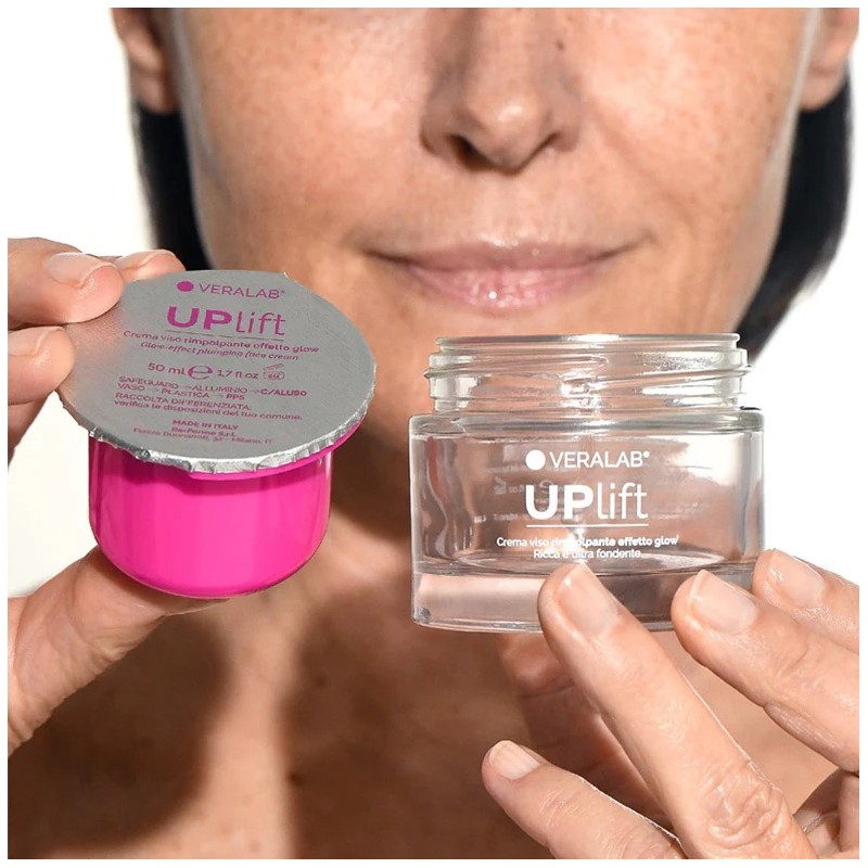 vasetto e ricarica Veralab Uplift Crema Viso Rimpolpante Illuminante 50ml