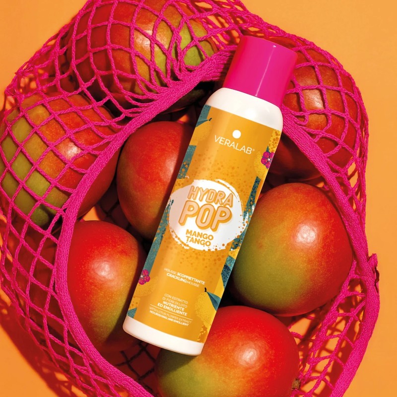 dettaglio Veralab Hydra Pop Mango Tango mousse idratante corpo 150ml dettaglio Veralab Hydra Pop Mango Tango mousse idratante corpo 150ml