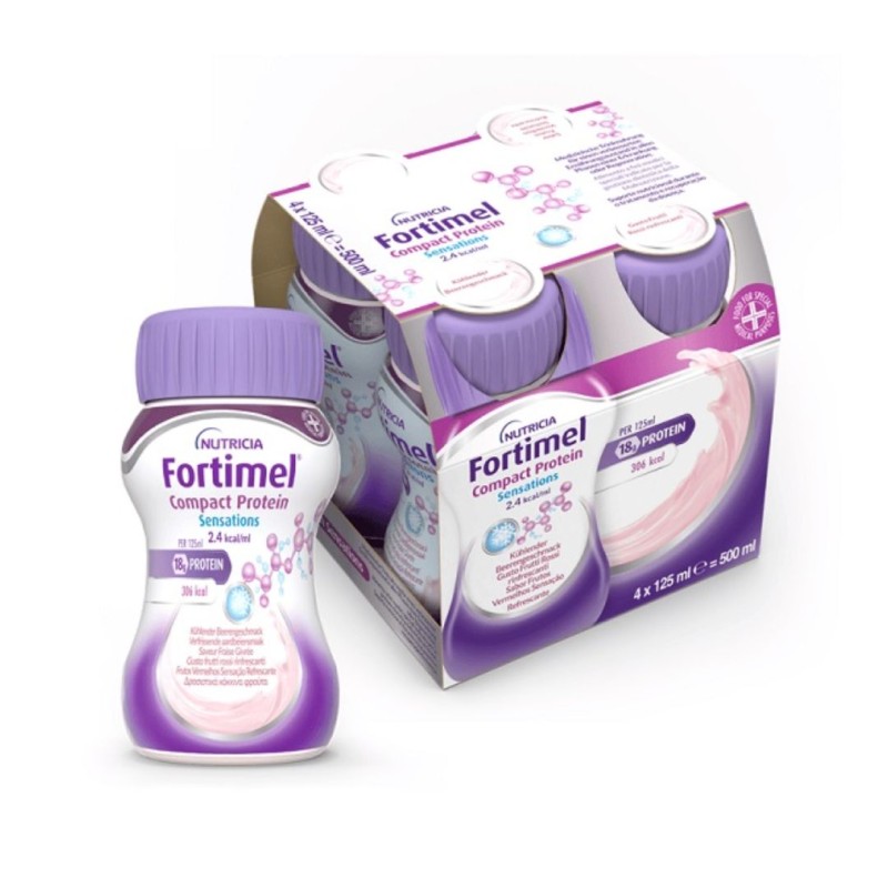 Formato di Nutricia Fortimel Compact Protein Frutti Rossi Rinfrescanti Integratore Ricostituente 4x125ml Formato di Nutricia Fortimel Compact Protein Frutti Rossi Rinfrescanti Integratore Ricostituente 4x125ml