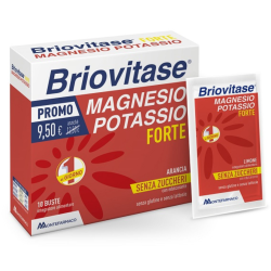 confezione diBriovitase Magnesio Potassio Forte Integratore per Stanchezza Senza Zuccheri 10 Buste