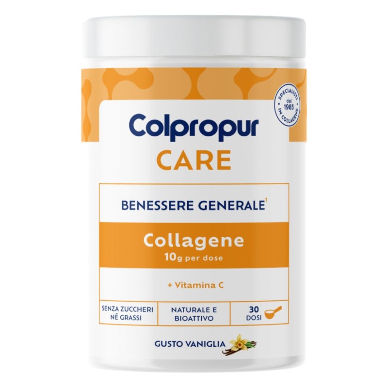 Formato di Colpropur Care Integratore per Articolazioni con Collagene Gusto Vaniglia 300gr Formato di Colpropur Care Integratore per Articolazioni con Collagene Gusto Vaniglia 300gr