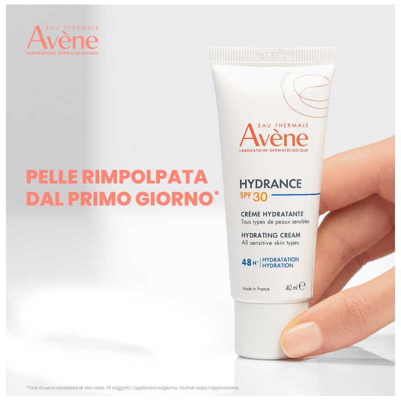 Avene Hydrance Crema Idratante e Lenitiva Viso e Corpo SPF30 40ml Avene Hydrance Crema Idratante e Lenitiva Viso e Corpo SPF30 40ml