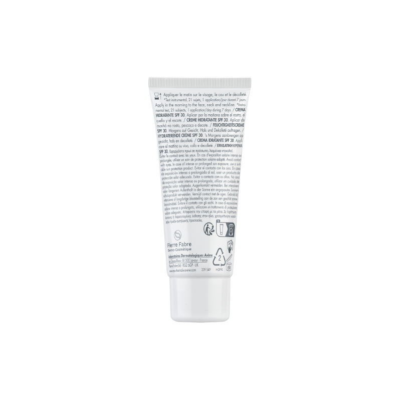 retro tubetto di Avene Hydrance Crema Idratante e Lenitiva Viso e Corpo SPF30 40ml retro tubetto di Avene Hydrance Crema Idratante e Lenitiva Viso e Corpo SPF30 40ml