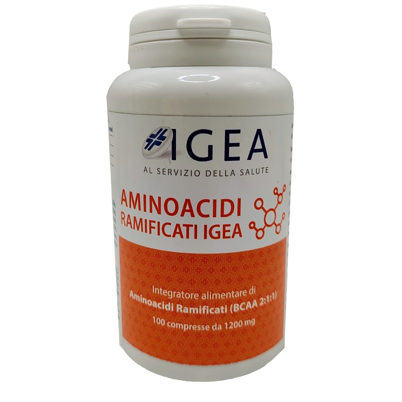 Aminoacidi Ramificati Igea per Recupero Muscolare 100 Compresse da 1200 mg Aminoacidi Ramificati Igea per Recupero Muscolare 100 Compresse da 1200 mg