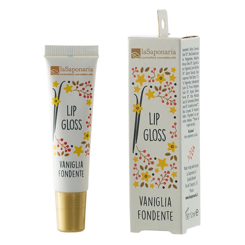 La Saponaria Lip Gloss Trasparente Vaniglia Fondente per Labbra Voluminose e Idratate Tubetto 12ml La Saponaria Lip Gloss Trasparente Vaniglia Fondente per Labbra Voluminose e Idratate Tubetto 12ml