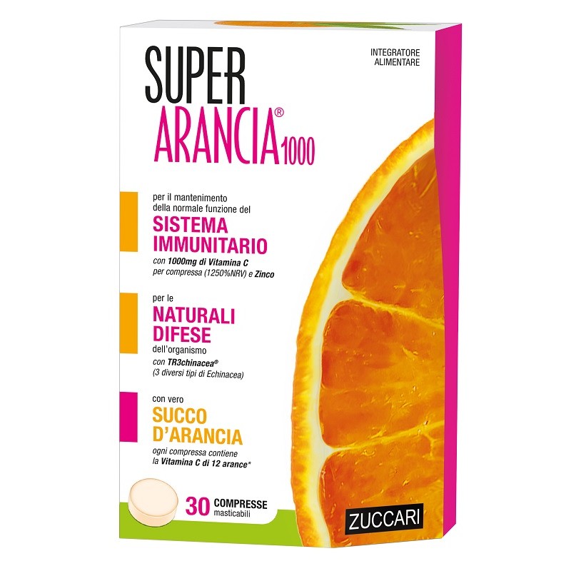 Super Arancia 1000 Integratore per Difese Immunitarie 30 Compresse Masticabili Super Arancia 1000 Integratore per Difese Immunitarie 30 Compresse Masticabili