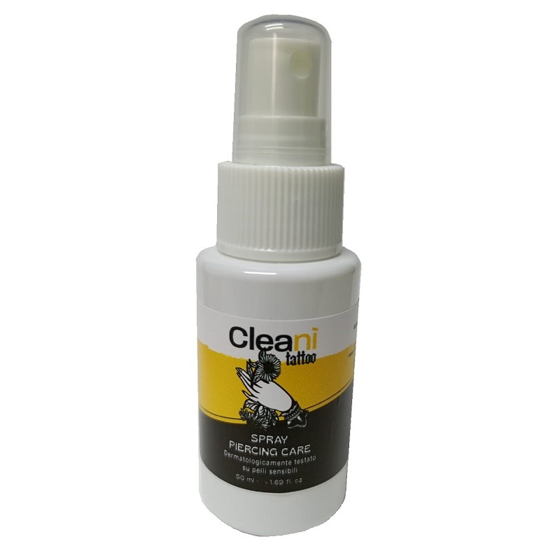 Cleani' Tattoo Spray Piercing per Igiene e Guarigione Piercing 50ml Cleani' Tattoo Spray Piercing per Igiene e Guarigione Piercing 50ml