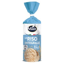 Matt Gallette Le Riso Integrale Bio snack senza glutine ricco di fibre 120g