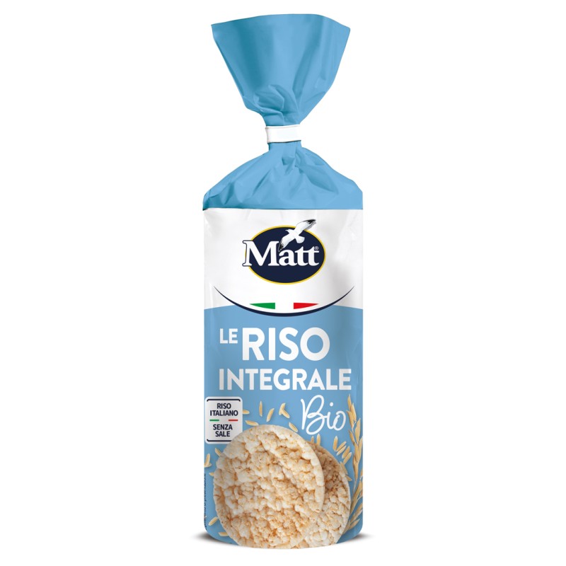 Matt Gallette Le Riso Integrale Bio snack senza glutine ricco di fibre 120g Matt Gallette Le Riso Integrale Bio snack senza glutine ricco di fibre 120g