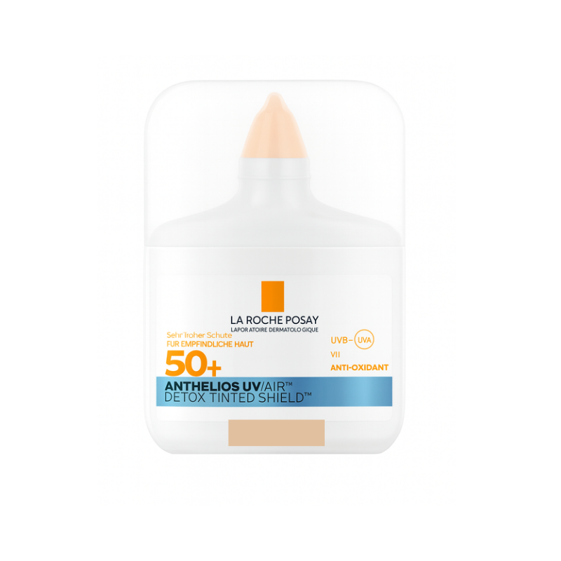 confezione di La Roche Posay Anthelios Uv Air SPF50+ Siero Solare Viso Colore Light 50ml
