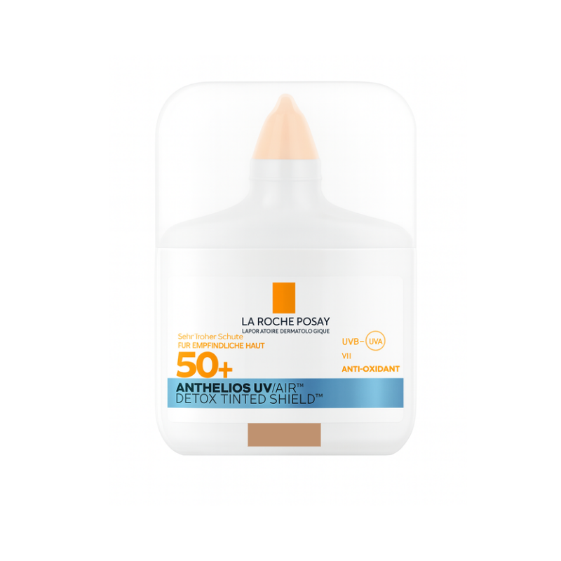 confezione di La Roche Posay Anthelios Uv Air SPF50+ Siero Solare Viso Colore Medio 50ml