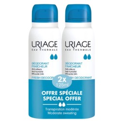 confezione di Uriage Deodorante Rinfrescante e Antiodori Confezione Doppia 2x125ml confezione di Uriage Deodorante Rinfrescante e Antiodori Confezione Doppia 2x125ml