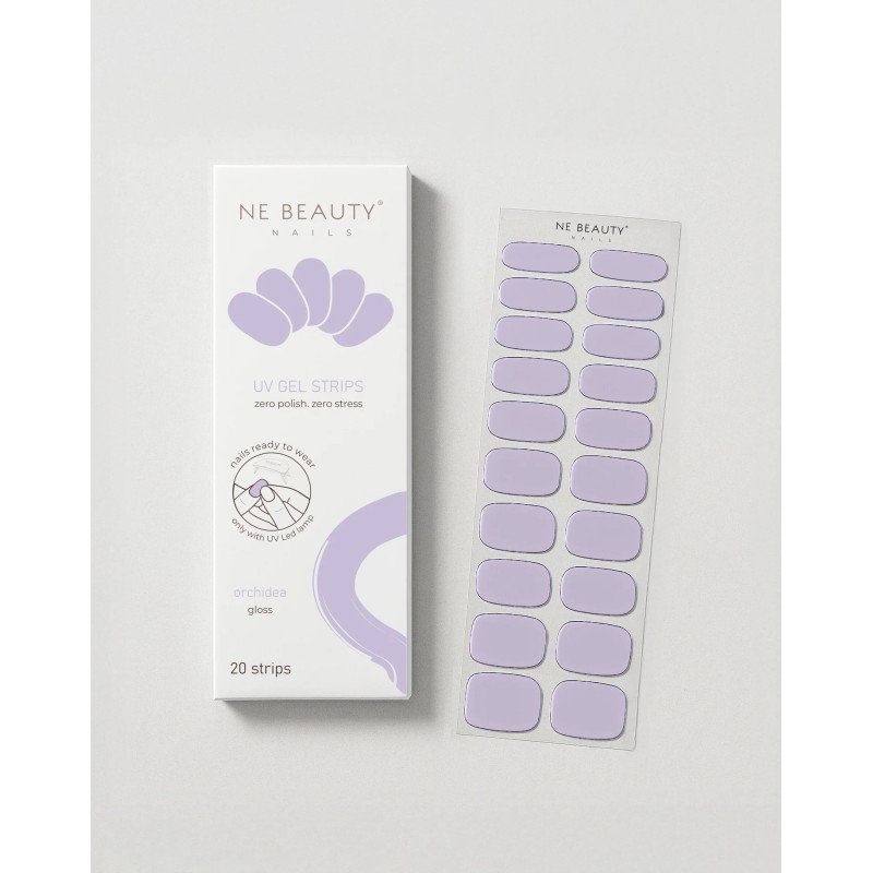 confezione di Ne Beauty Orchidea UV 20 Strips per Manicure Fai da Te Lilla Chiaro 20 Strisce confezione di Ne Beauty Orchidea UV 20 Strips per Manicure Fai da Te Lilla Chiaro 20 Strisce