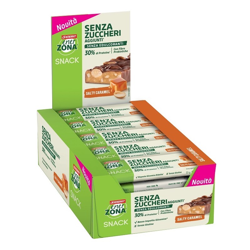 Enerzona Snack Salty Caramel Barretta Proteica Senza Zuccheri Aggiunti 30x 33 g