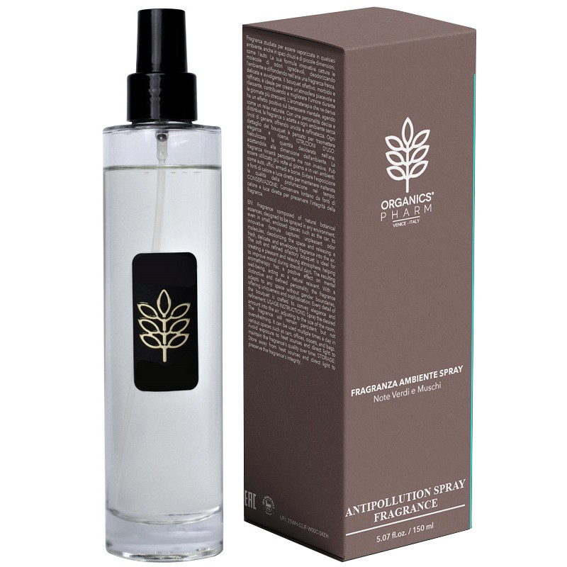 Organics Pharm Antipollution Spray Fragrance per Ambienti, Neutralizza Odori, Flacone Spray 150ml Organics Pharm Antipollution Spray Fragrance per Ambienti, Neutralizza Odori, Flacone Spray 150ml