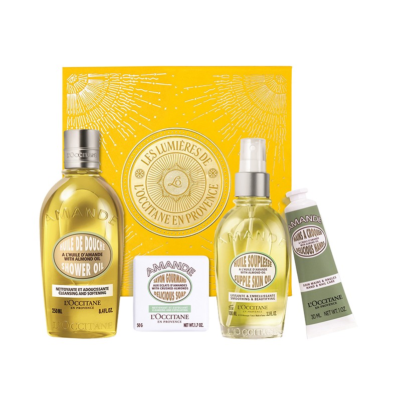 L'occitane Amande Kit Corpo Xmas set corpo idratante ed esfoliante cofanetto regalo