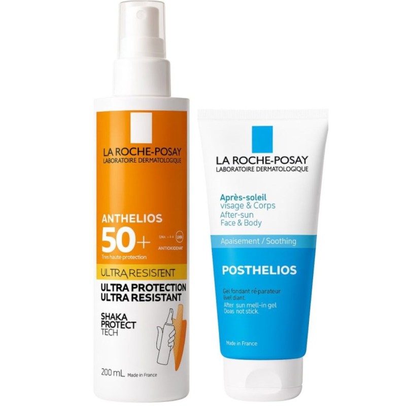 confezione di La Roche Posay Anthelios Shaka SPF50+ Spray Solare 200ml + Doposole 75ml confezione di La Roche Posay Anthelios Shaka SPF50+ Spray Solare 200ml + Doposole 75ml