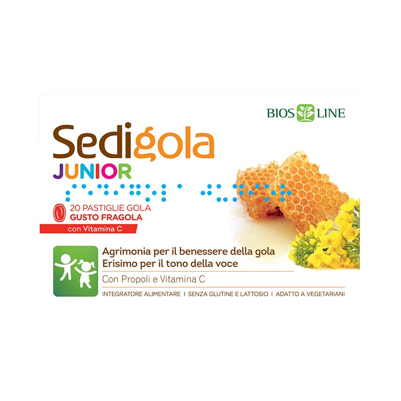 confezione di Apix Propoli Sedigola Junior Fragola per Gola Irritata Bambini 20 Pastiglie confezione di Apix Propoli Sedigola Junior Fragola per Gola Irritata Bambini 20 Pastiglie