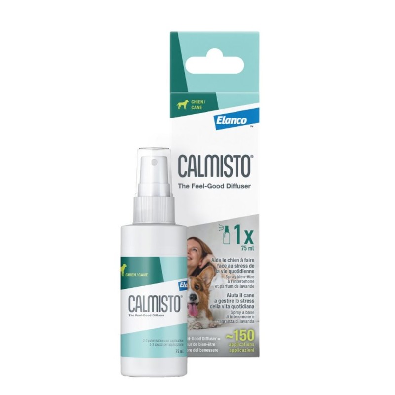 Formato di Calmisto Cane Spray a Base di Interomone e Lavanda per Gestione dello Stress 75 ml Formato di Calmisto Cane Spray a Base di Interomone e Lavanda per Gestione dello Stress 75 ml