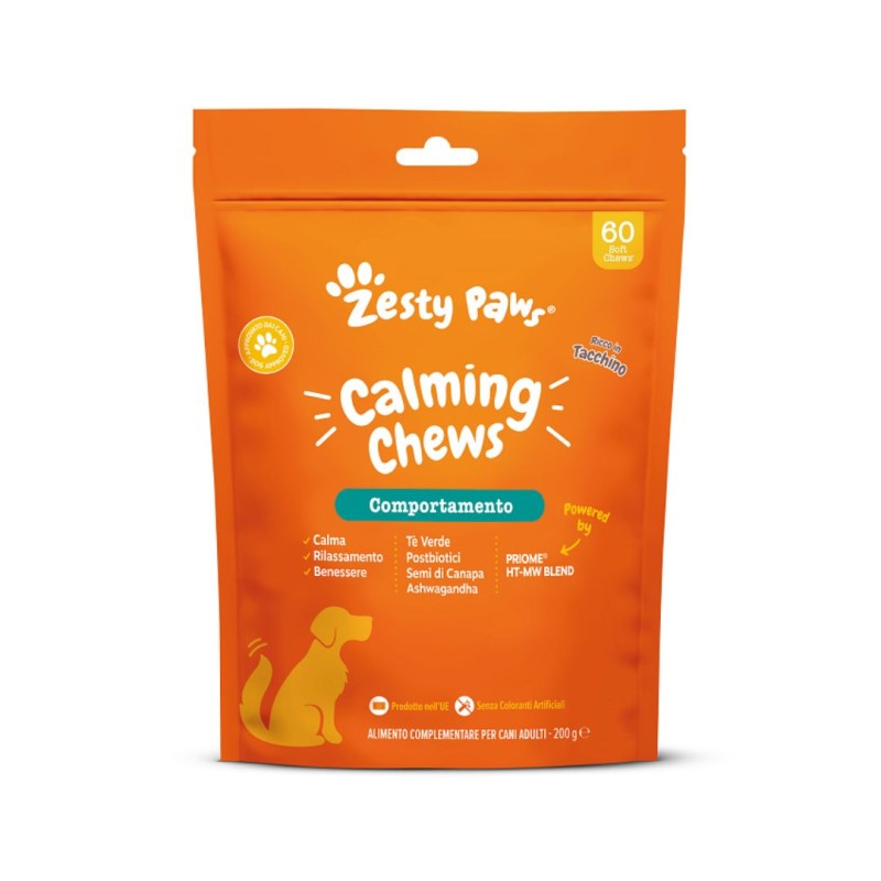 Formato di Zesty Paws Calming Chews Integratore Calmante per Cani 60 Bocconcini Masticabili Formato di Zesty Paws Calming Chews Integratore Calmante per Cani 60 Bocconcini Masticabili