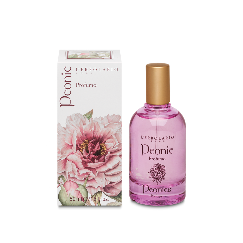 confezione di L’Erbolario Peonie Profumo Femminile Fragranza Floreale 50ml