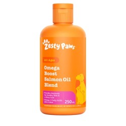Formato di Zesty Paws Salmon Oil Integratore per Gatti e Cani per Pelle e Pelo 250 ml Formato di Zesty Paws Salmon Oil Integratore per Gatti e Cani per Pelle e Pelo 250 ml
