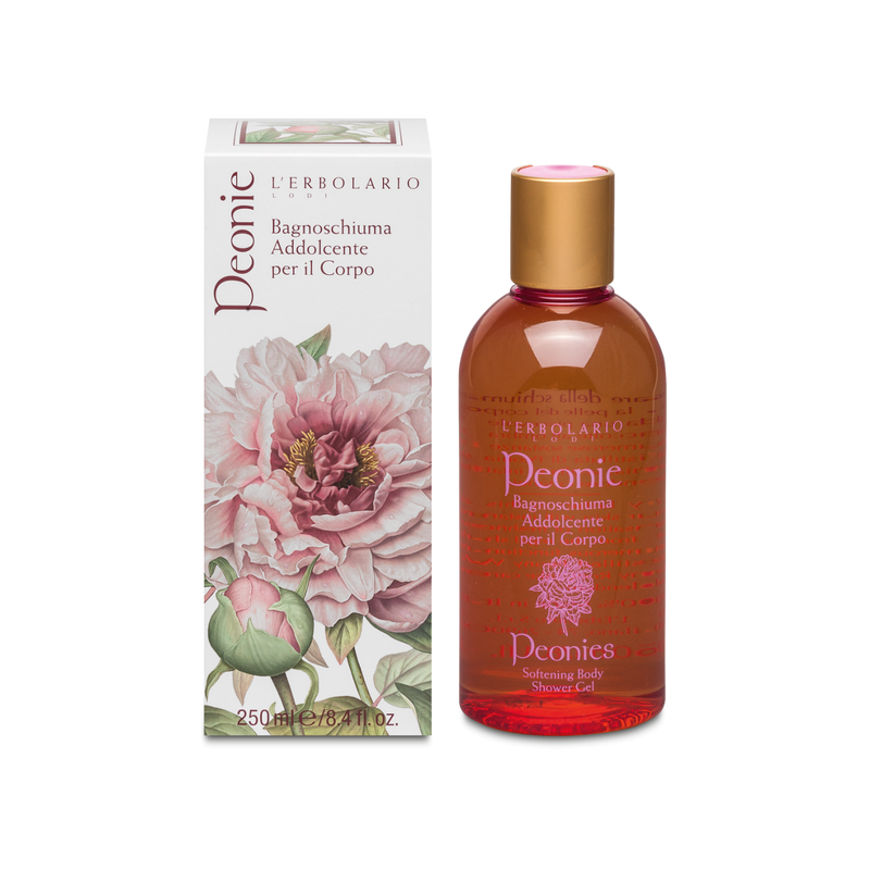 confezione di L’Erbolario Peonie Bagnoschiuma Addolcente per Detersione Delicata 250 ml confezione di L’Erbolario Peonie Bagnoschiuma Addolcente per Detersione Delicata 250 ml