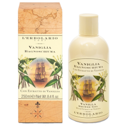 confezione di L’Erbolario Bagnoschiuma Vaniglia Confezione 250ml ESAURIMENTO SCORTE confezione di L’Erbolario Bagnoschiuma Vaniglia Confezione 250ml ESAURIMENTO SCORTE