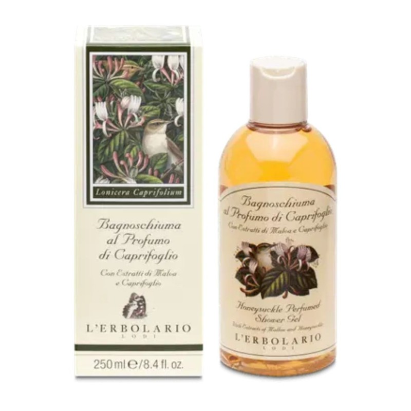 Formato di L'Erbolario Caprifoglio Bagnoschiuma Emolliente e Idratante 250 ml Formato di L'Erbolario Caprifoglio Bagnoschiuma Emolliente e Idratante 250 ml