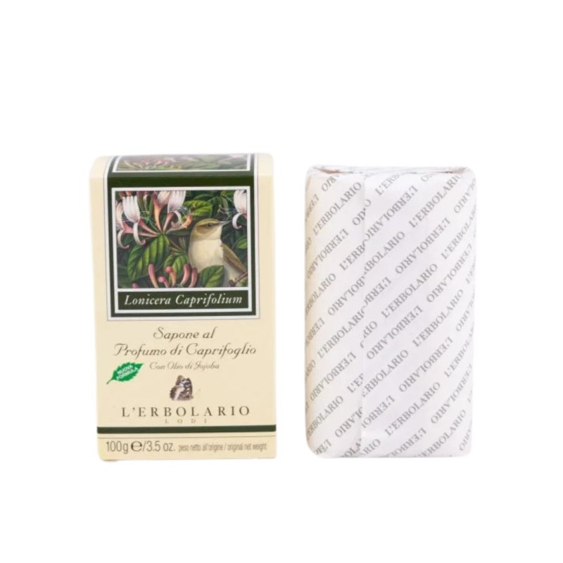 Formato di L'Erbolario Sapone Caprifoglio con Olio di Jojoba per Pelli Sensibili 100 g Formato di L'Erbolario Sapone Caprifoglio con Olio di Jojoba per Pelli Sensibili 100 g