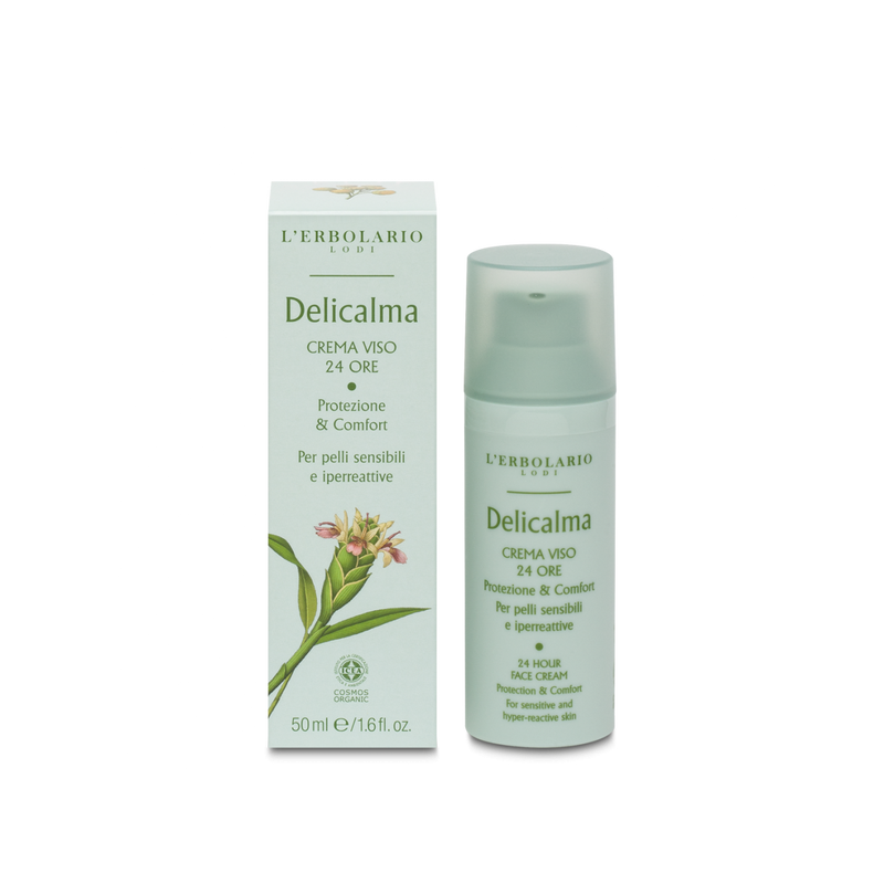 confezione di L’Erbolario Delicalma Crema Viso 24 Ore Confezione 50ml