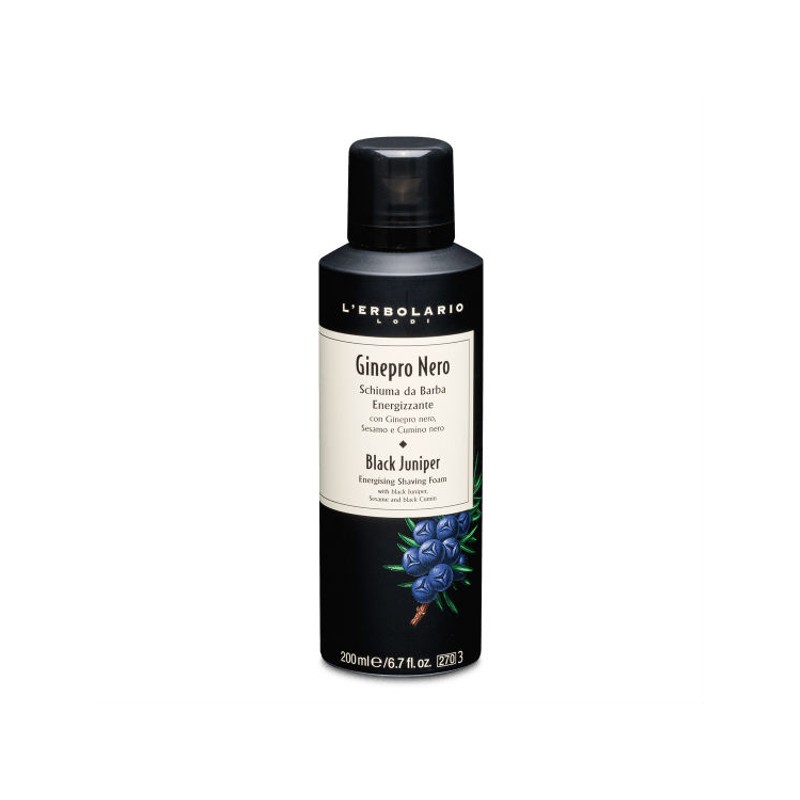 confezione di L’Erbolario Ginepro Nero Schiuma Barba Energizzante Confezione 200ml confezione di L’Erbolario Ginepro Nero Schiuma Barba Energizzante Confezione 200ml