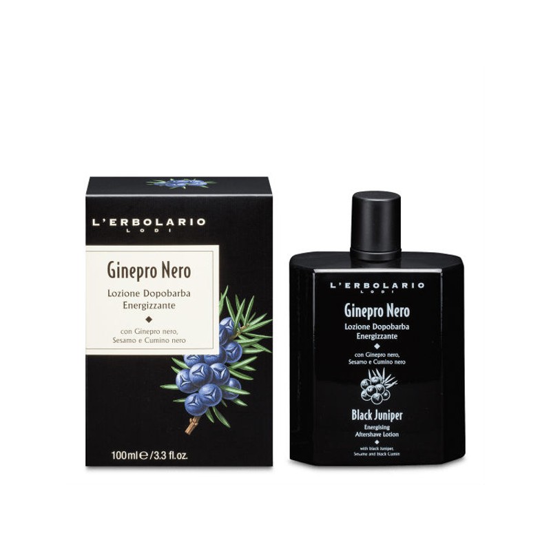 confezione di L’Erbolario Ginepro Nero Lozione Dopobarba Energizzante Confezione 100ml confezione di L’Erbolario Ginepro Nero Lozione Dopobarba Energizzante Confezione 100ml