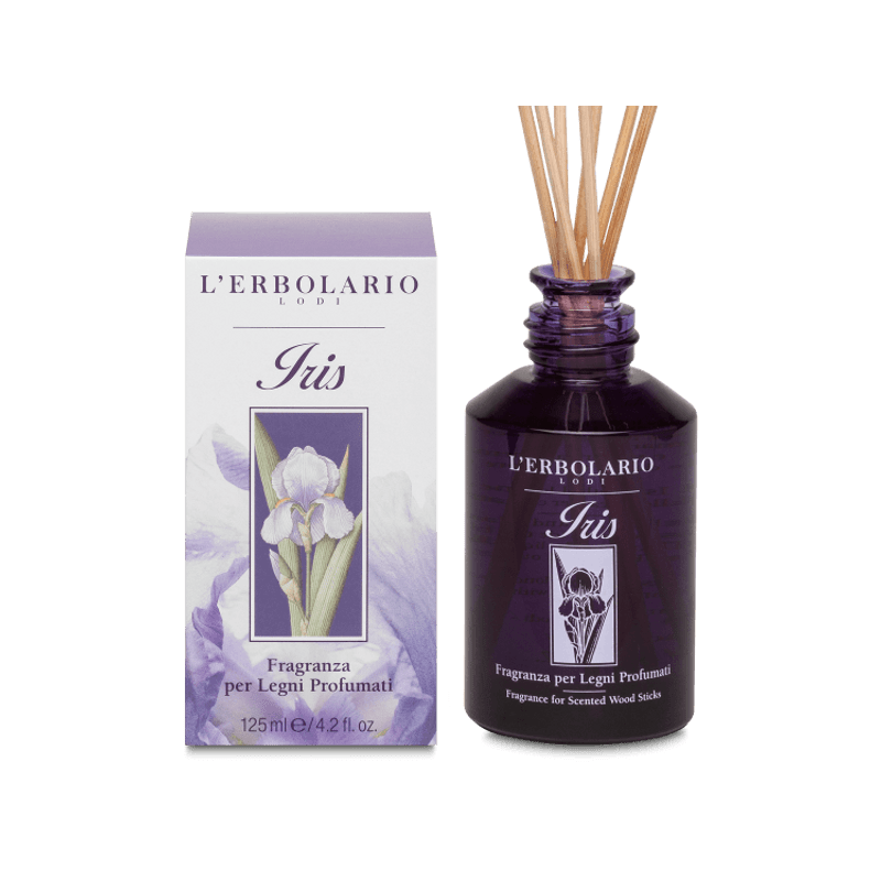confezione di L’Erbolario Iris Fragranza Per Legni Profumati Confezione 125ml confezione di L’Erbolario Iris Fragranza Per Legni Profumati Confezione 125ml