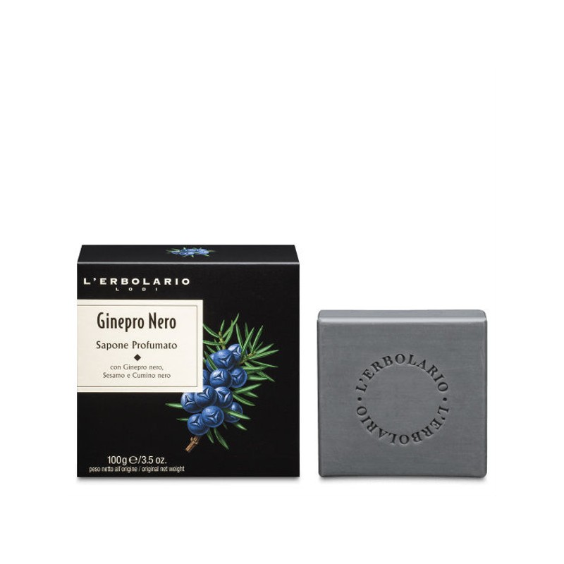 confezione di L’Erbolario Ginepro Nero Sapone Confezione 100 Gr confezione di L’Erbolario Ginepro Nero Sapone Confezione 100 Gr