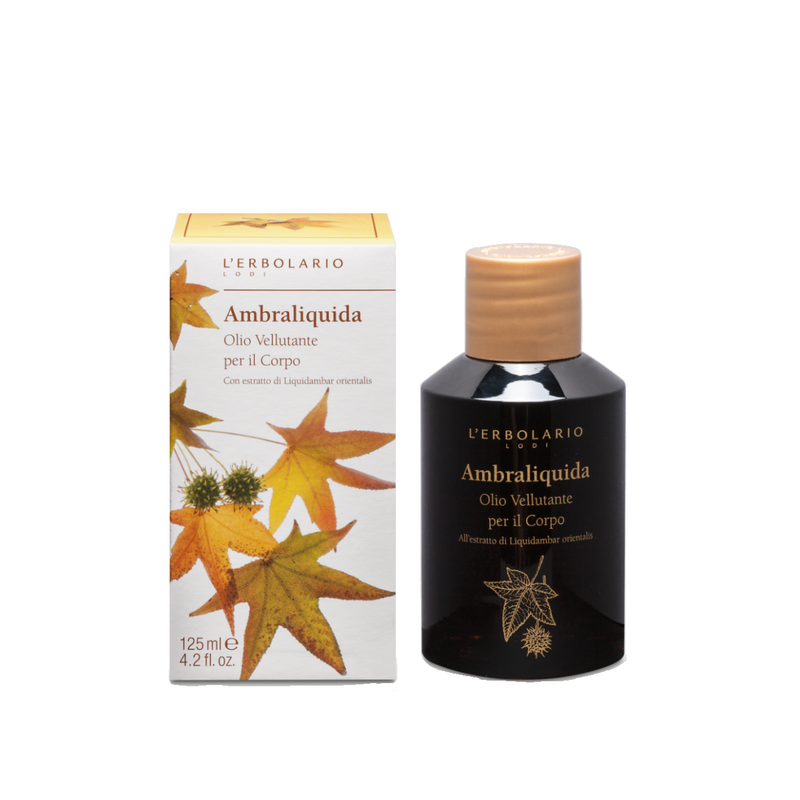 confezione di L’Erbolario Ambraliquida Olio Vellutato Corpo Confezione 125ml confezione di L’Erbolario Ambraliquida Olio Vellutato Corpo Confezione 125ml