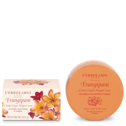 confezione di L’Erbolario Frangipani Crema Corpo Magica Luce Confezione 150ml