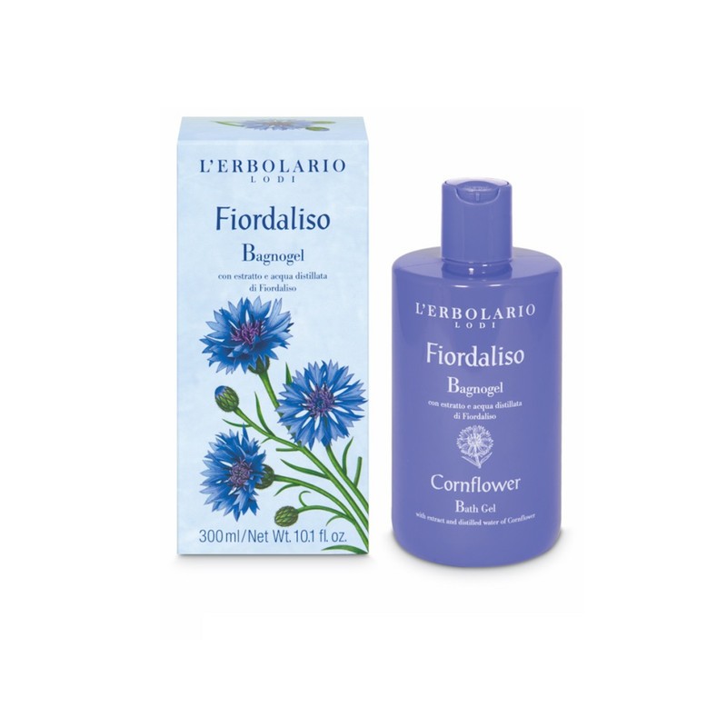 confezione di L’Erbolario Fiordaliso Bagnogel Corpo Rinfrescante Confezione 300ml