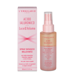 confezione di L’Erbolario Acido Ialuronico Luce&Volume Spray Bifasico Millevirtù Confezione 100ml confezione di L’Erbolario Acido Ialuronico Luce&Volume Spray Bifasico Millevirtù Confezione 100ml