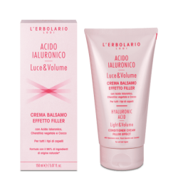 confezione di L’Erbolario Acido Ialuronico Luce&Volume Balsamo Effetto Filler Confezione 150ml confezione di L’Erbolario Acido Ialuronico Luce&Volume Balsamo Effetto Filler Confezione 150ml