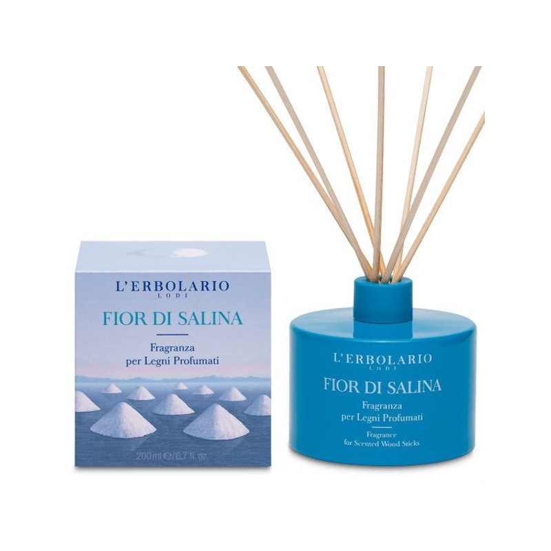 confezione di L’Erbolario Fior Salina Fragranza Legni Profumati Confezione 200ml