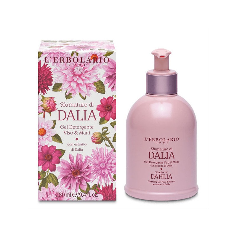confezione di L’Erbolario Sfumature Dalia Gel Detergente Viso&Mani Confezione 280ml confezione di L’Erbolario Sfumature Dalia Gel Detergente Viso&Mani Confezione 280ml