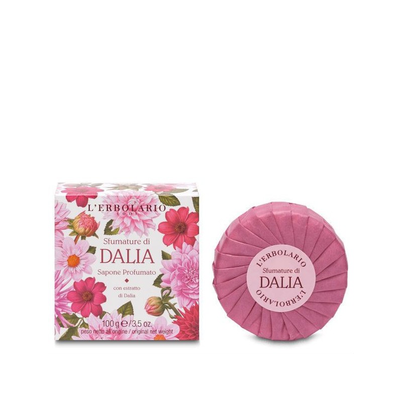 confezione di L’Erbolario Sfumature Dalia Sapone Profumato Confezione 100 Gr confezione di L’Erbolario Sfumature Dalia Sapone Profumato Confezione 100 Gr